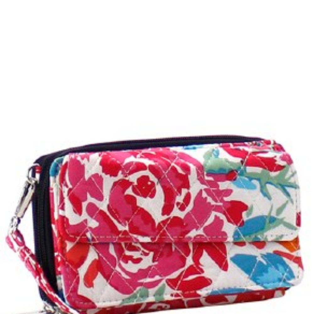 New NGIL Multi Flower All in One Canvas Wallet